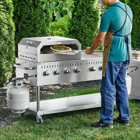 BACKYARD PRO LPG60 60in Stainless Steel Liquid Propane Outdoor Grill with Pizza Oven 554LPG60POKIT